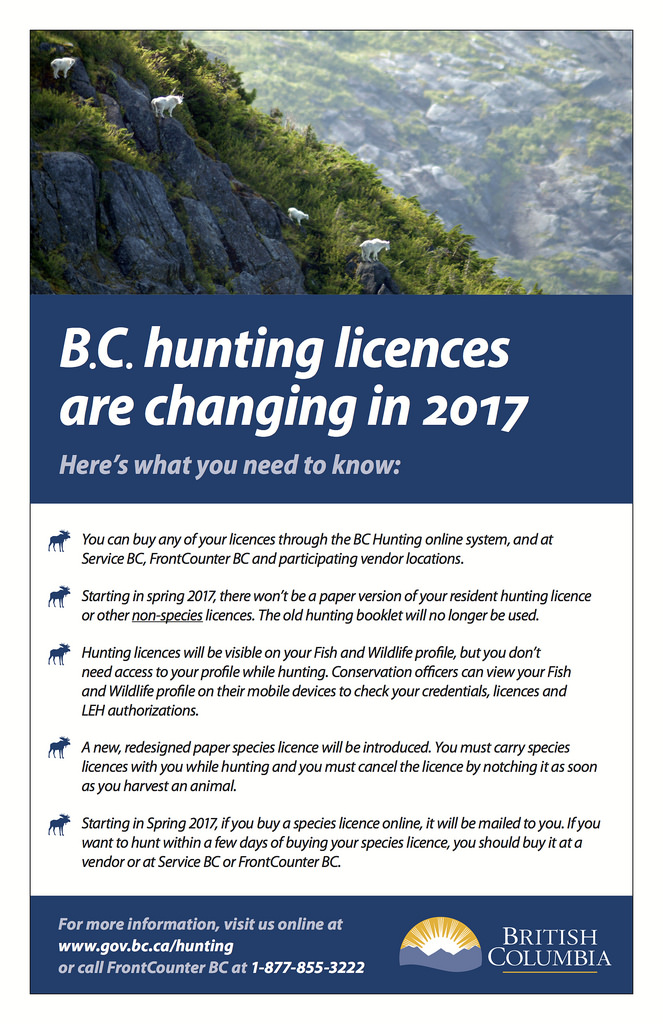 BC Hunting Licenses Available FVN