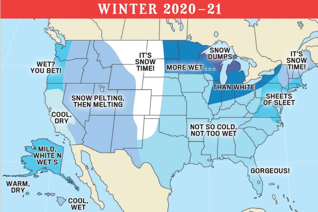 Farmer’s Almanac Winter Forecast We’ll Be Wet and Thumbing Our Nose