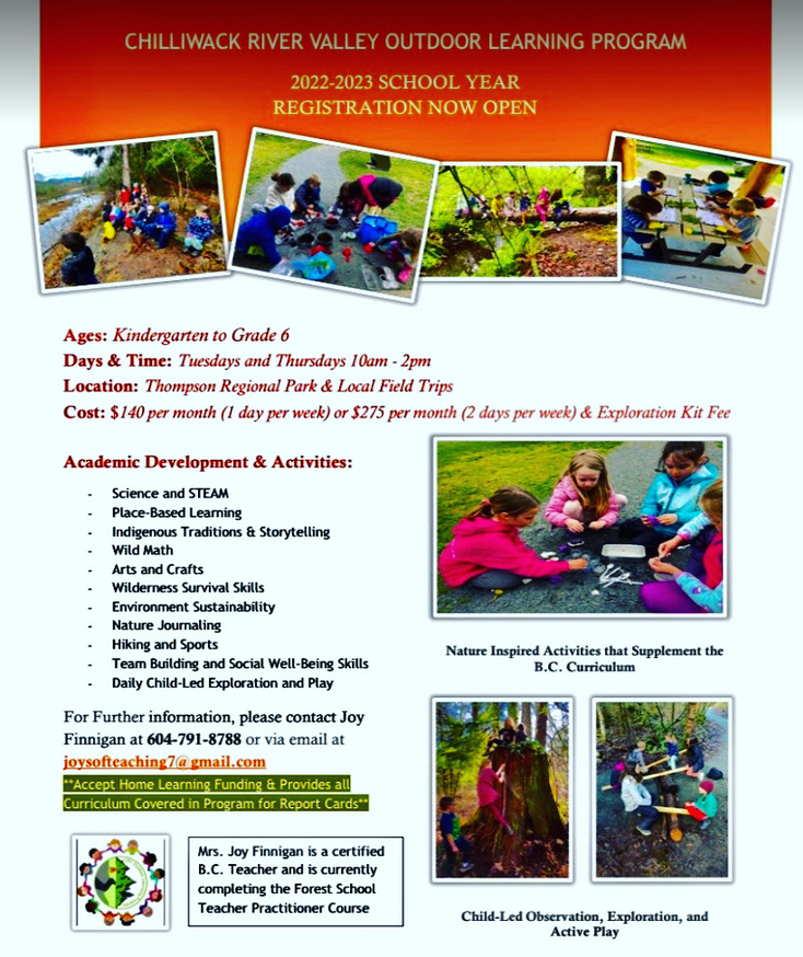 Chilliwack River Valley Outdoor Learning Program – 2022-23 School ...