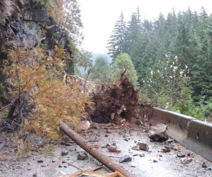 Mission Atmospheric River Causing Landslide in Mission Florence