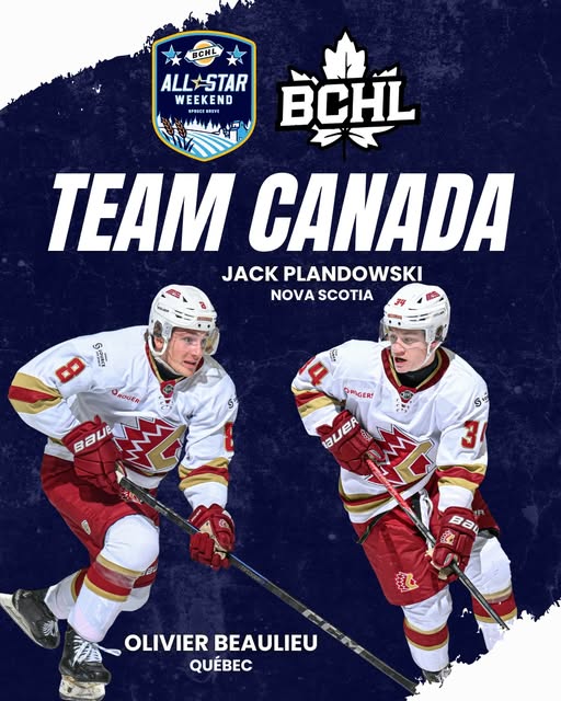 Two Chiefs to Represent Team Canada in this year’s BCHL All-Star Game – Canada vs The World !