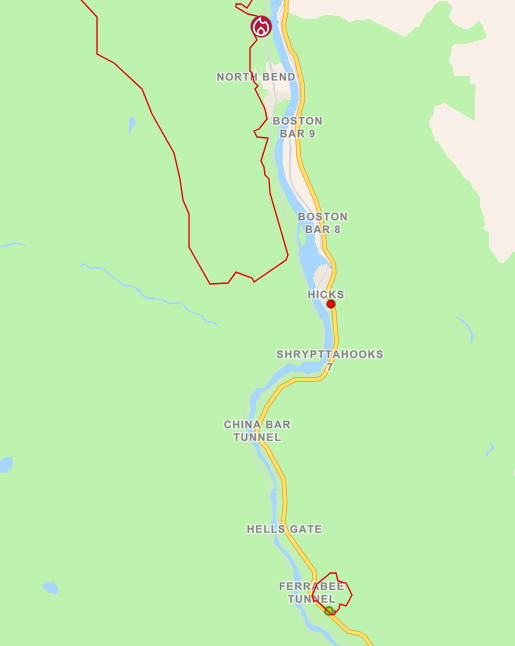New Fire South of Boston Bar – Highway 1 in the Area Now Closed